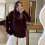 Burgundy Nora Blouse