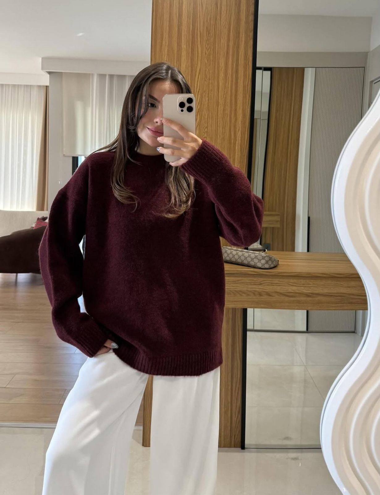 270fbb7f-b3cf-49bc-b5a8-ae8d898698f7 Burgundy Nora Blouse - Image 1