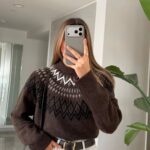 Brown Fair Isle Knit Sweater