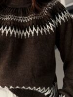 Brown Fair Isle Knit Sweater - Image 5